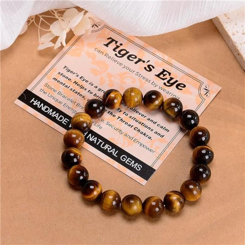 Yellow Tiger's Eye - Stress reliever and calming stone 10mm